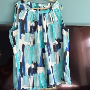 KASPER sleeveless top, 100 % silk, M